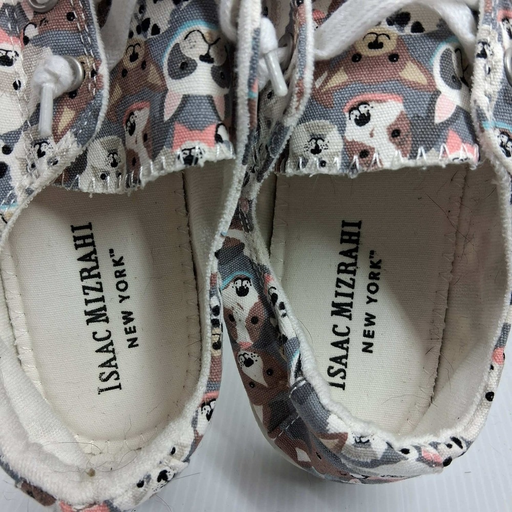 Isaac Mizrahi New York Reesa Dog Print Canvas Slip On Sneakers Womens 10M Multi - Picture 5 of 7